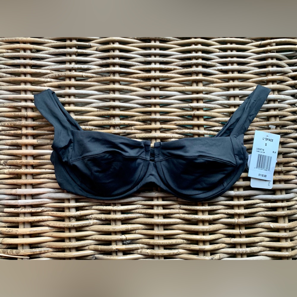 Black Lspace Bikini Top